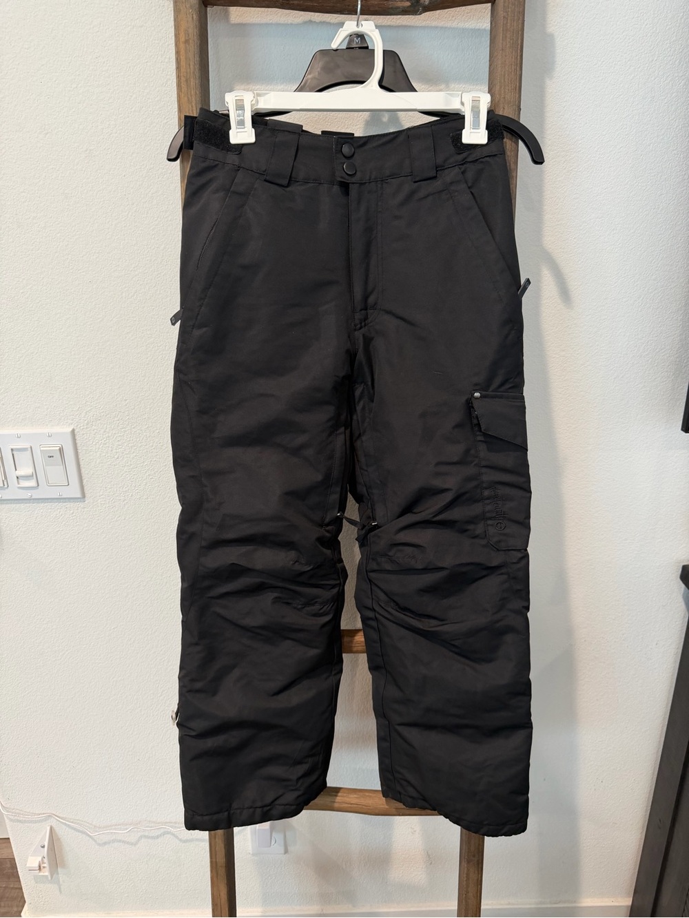 Kids Black Snow Jogger Pants - Picture 2 of 8